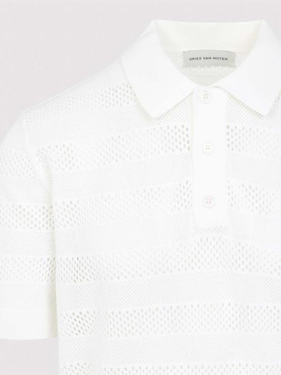  드리스 반 노튼 폴로 티셔츠 25102121317011 White - DRIES VAN NOTEN