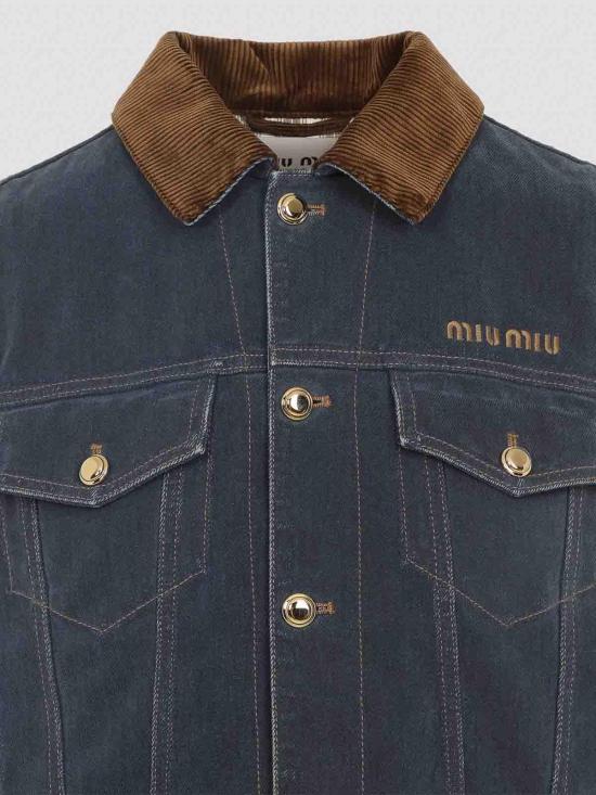  미우미우 데님 자켓 GWB281SOOO175OF0008 Light Beige - MIU MIU