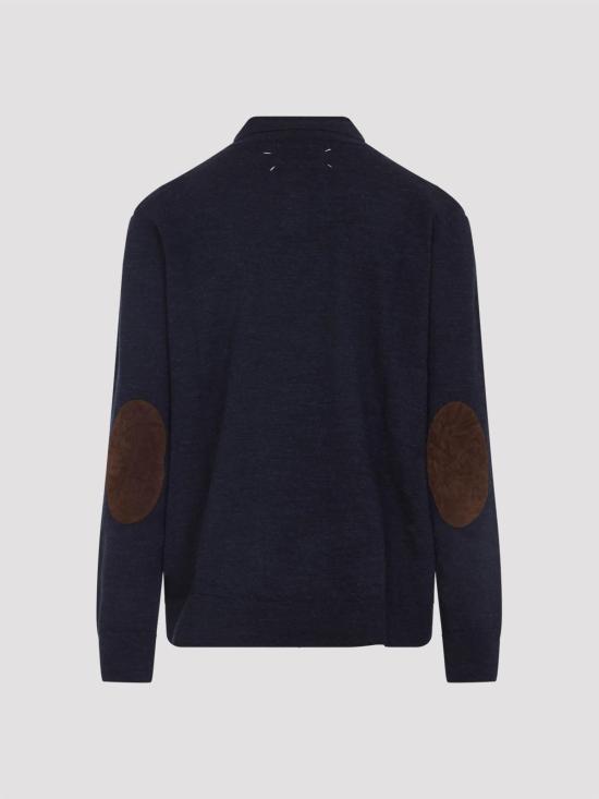 25FW 마르지엘라 엘보 패치 폴로 니트 S50GL0061M13098511M Dark Blue - MAISON MARGIELA