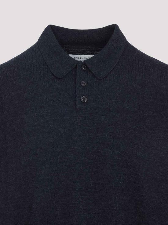 25FW 마르지엘라 엘보 패치 폴로 니트 S50GL0061M13098511M Dark Blue - MAISON MARGIELA