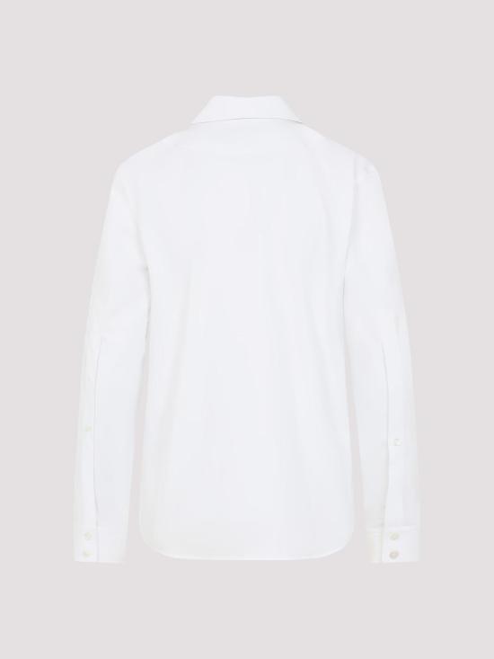 25FW 구찌 스빗 타이 넥 셔츠 831912Z8B2P9000 White - GUCCI