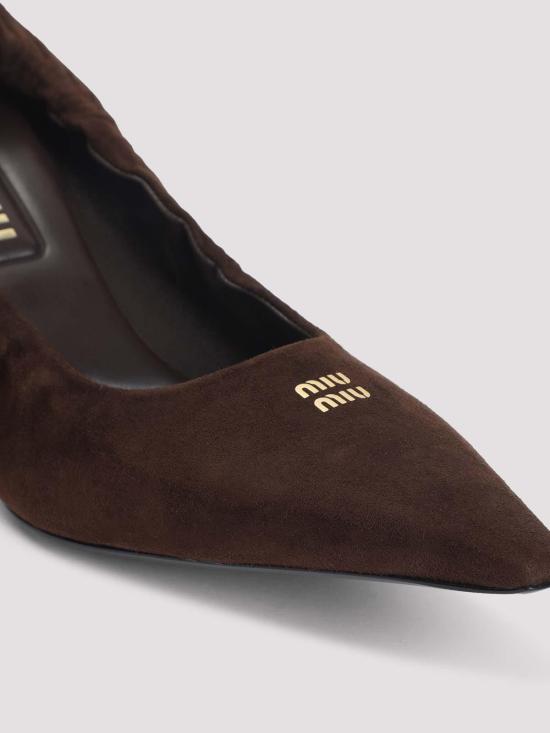 26SS 미우미우 힐/펌프스 5I374EFD055008F0003 Dark Brown - MIU MIU