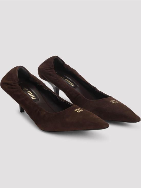 26SS 미우미우 힐/펌프스 5I374EFD055008F0003 Dark Brown - MIU MIU