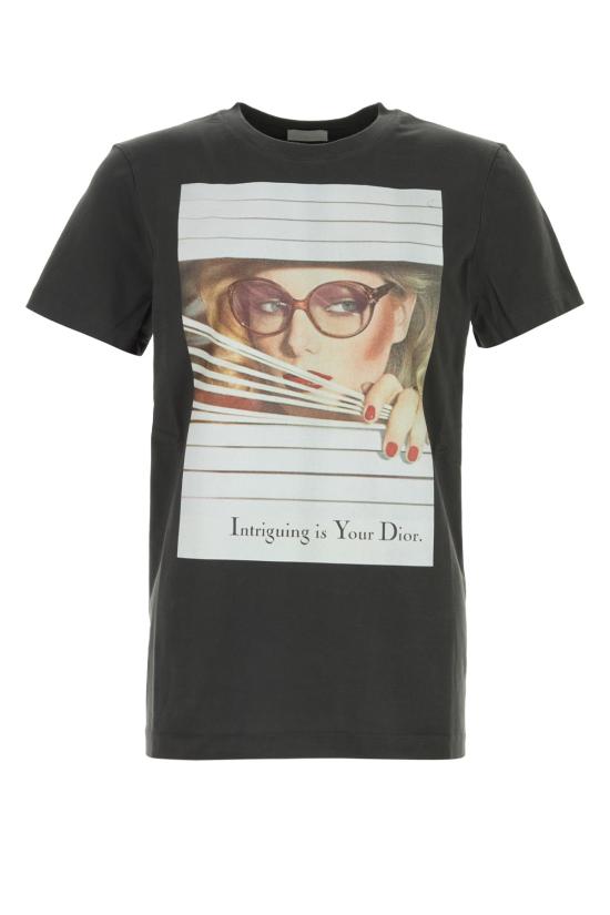 25FW 디올 반팔 티셔츠 593J668K0677 989 Black