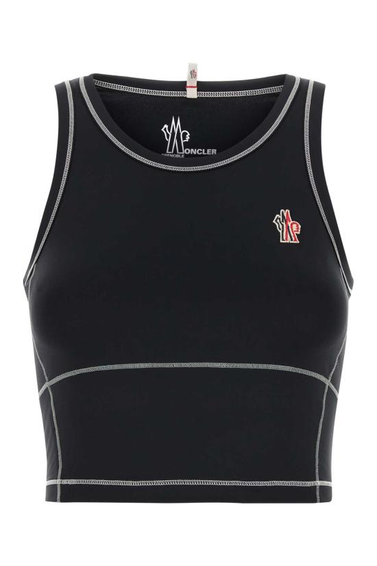 25SS 몽클레어 로고 패치 탱크탑 8P00001899YG 999 Black