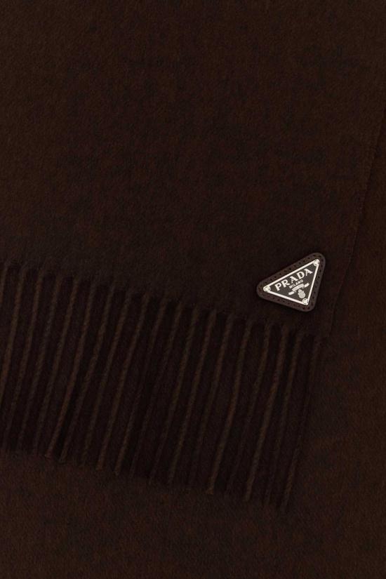 25FW 프라다 프라다 실크 앤 캐시미어 스카프 2FS0652COP F0038 Brown - PRADA