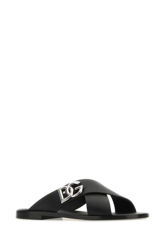 25SS 돌체앤가바나 뮬/슬리퍼 A80440AO602 80999 Black - DOLCE & GABBANA