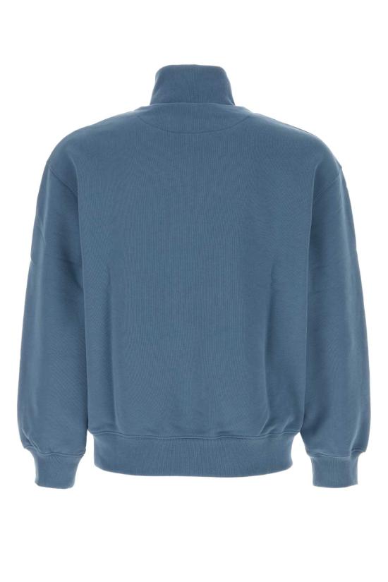 25FW 메종키츠네 폭스 헤드 컴포트 하프 집 스웨트셔츠 PM00305KM0341 0380 Light Blue - MAISON KITSUNE