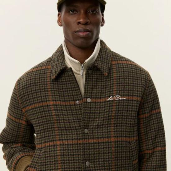  레듀 자켓 Les Deux Varsity Houndstooth 재킷 티크 - LES DEUX