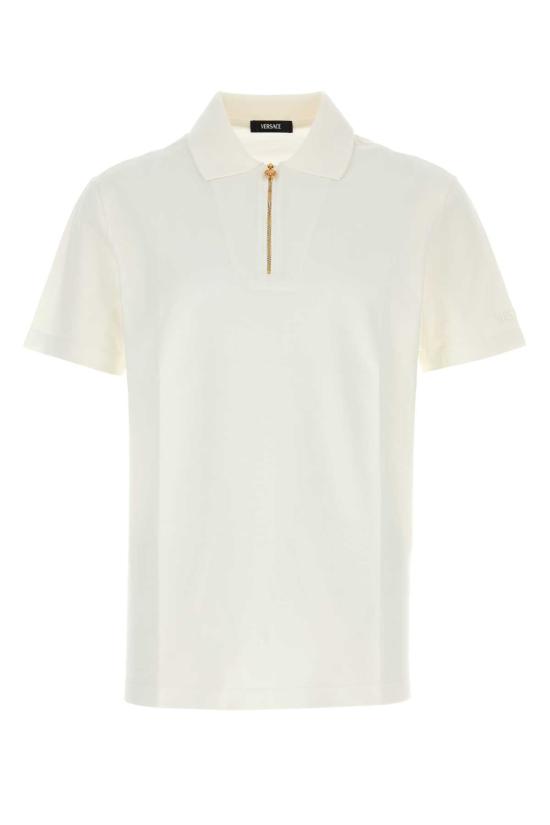 25FW 베르사체 폴로 티셔츠 10188481A13492 1W000 White