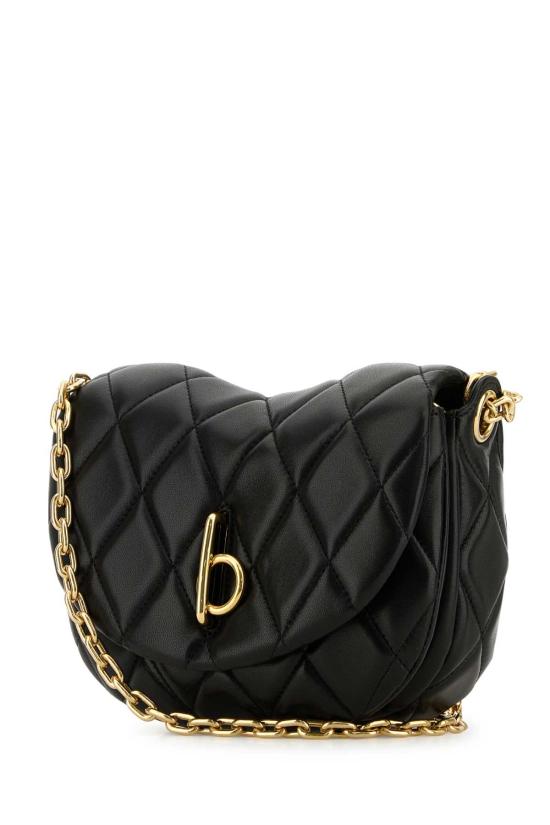 25SS 버버리 퀼티드 락킹 호스 백 8104628 A1189 Black - BURBERRY