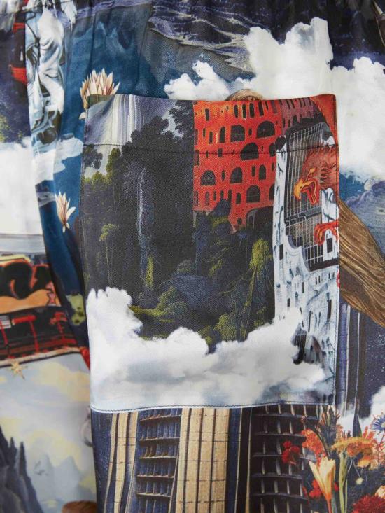 25FW 오프화이트 숏팬츠 MCB092F5F0024242 425DUSTY BLUE - OFF WHITE