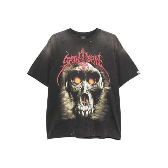 25FW 세인트 미카엘 반팔 티셔츠 0000 C37 BLACK Black