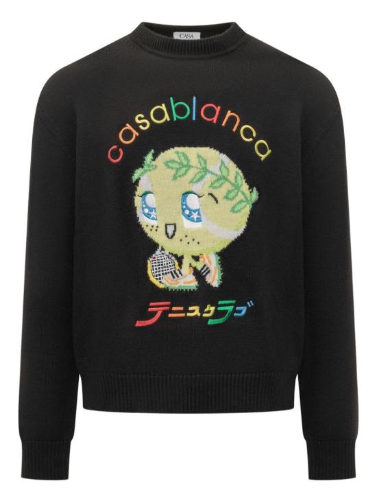 25FW 카사블랑카 스웨터 MAW25KW1099 01 Black
