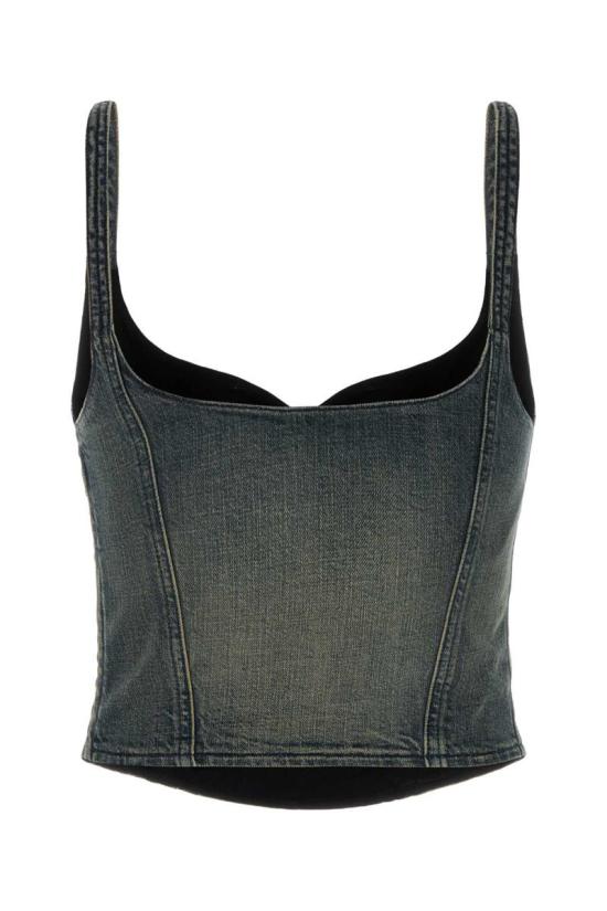 25FW 발렌시아가 탑 849811TTW76 3394 NAVY - BALENCIAGA