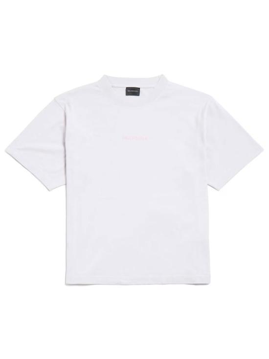 25FW 발렌시아가 반팔 티셔츠 850990 TTVJ1 2420 WHITE