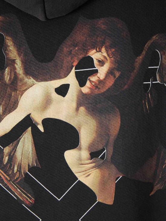 25FW 오프화이트 후드 티셔츠 MBB085F5F0111301 028VINTAGE BLACK Black - OFF WHITE