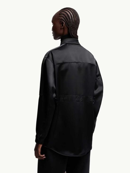 25FW 몽클레어 EE72 바이 에드워드 에니풀 새틴 셔츠  K24032F00002M6521 999 Black - MONCLER