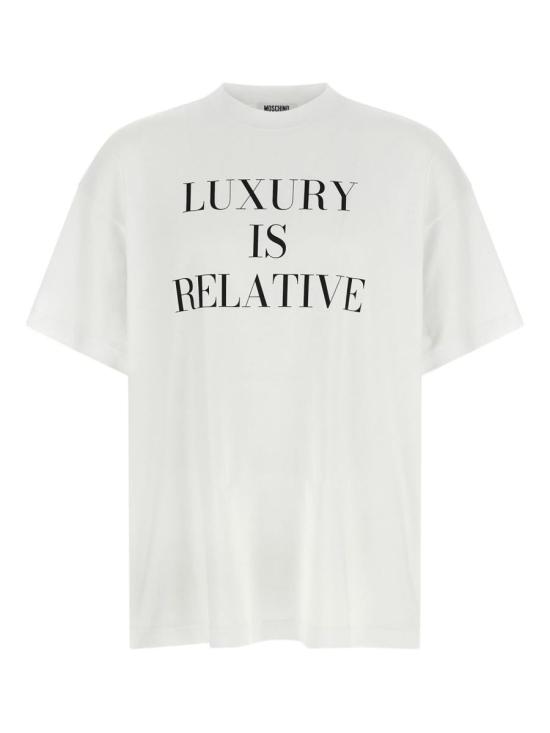 25FW 모스키노 반팔 티셔츠 A0701 5442 1001 WHITE