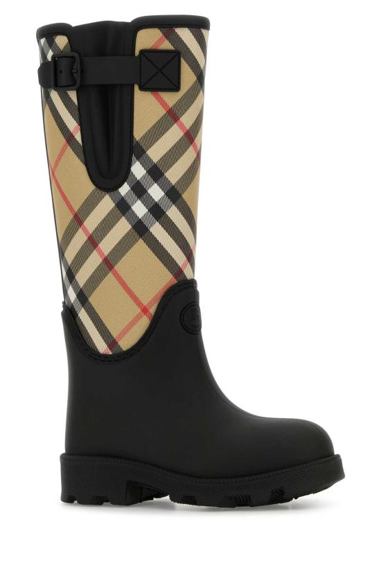 26FW 버버리 러버 마쉬 스탬프 하이 부츠 8111677 A1189 Multicoloured - BURBERRY