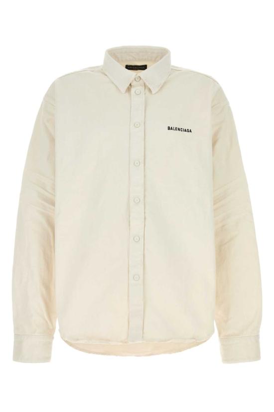 25SS 발렌시아가 긴팔 셔츠 822840TRWA5 9000 White