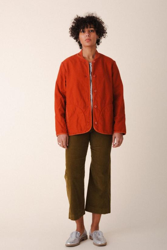  프레리 언더그라운드 코트 다이아몬드 플리스 카  헤나