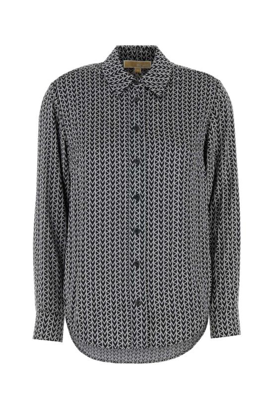 25FW 마이클 코어스 셔츠 MT540V6JLW NICKEL Printed