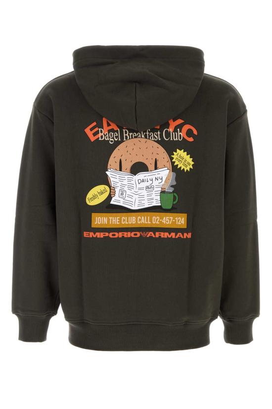 25FW 엠포리오 아르마니 후드 티셔츠 EM003621AF12896 M8251 Grey - EMPORIO ARMANI