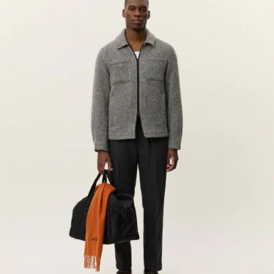  레듀 자켓 레 듀 마르세유 트윌 울 재킷 솔트 페퍼 - LES DEUX