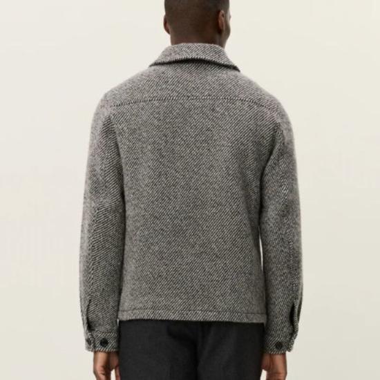  레듀 자켓 레 듀 마르세유 트윌 울 재킷 솔트 페퍼 - LES DEUX