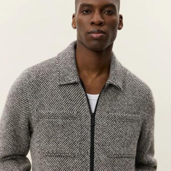  레듀 자켓 레 듀 마르세유 트윌 울 재킷 솔트 페퍼 - LES DEUX