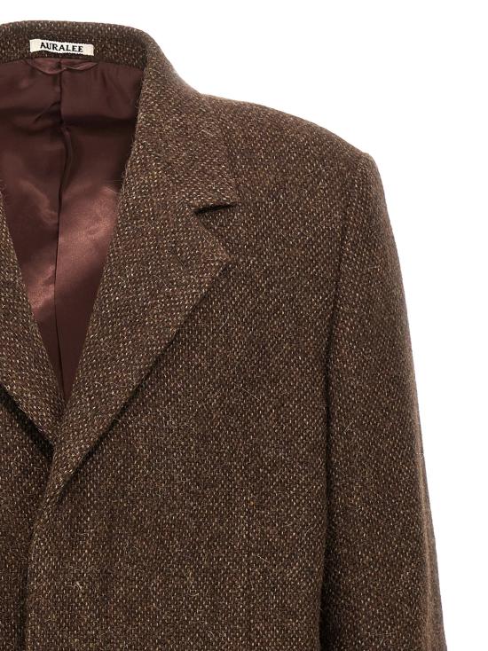 24FW 오라리 코트 A24AC01LS BROWNTWEED - AURALEE