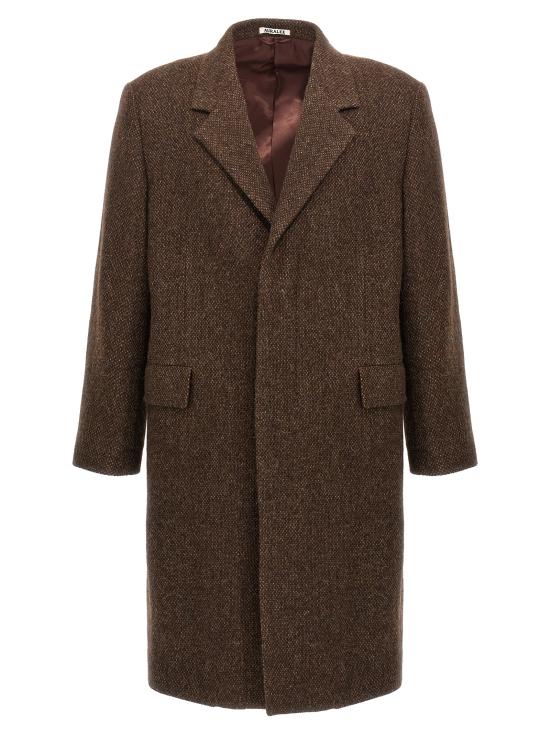 24FW 오라리 코트 A24AC01LS BROWNTWEED