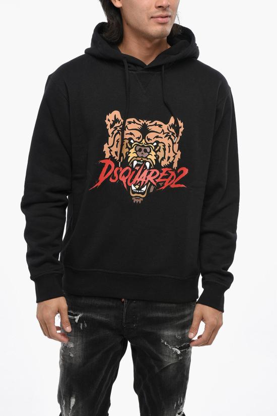  디스퀘어드2 후드 티셔츠 S74GU0814 S25516 900 Black