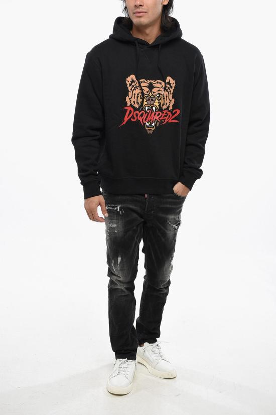  디스퀘어드2 후드 티셔츠 S74GU0814 S25516 900 Black - DSQUARED2