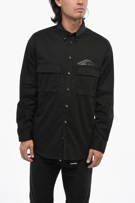  디스퀘어드2 긴팔 셔츠 S79DL0051 S35175 900 Black