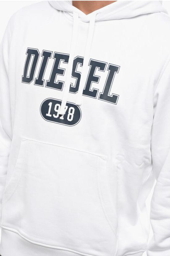  디젤 후드 티셔츠 A16962 RIAJH 100 White - DIESEL