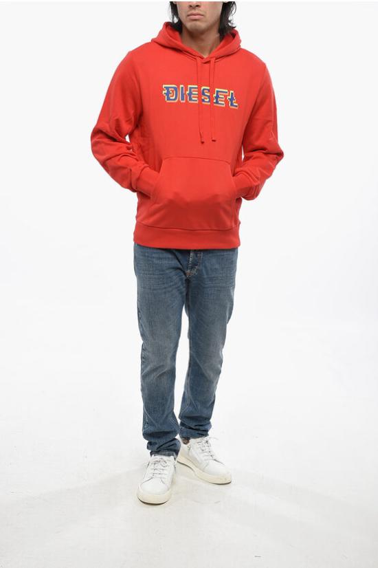  디젤 후드 티셔츠 A16963 RIAJH 42A Red - DIESEL