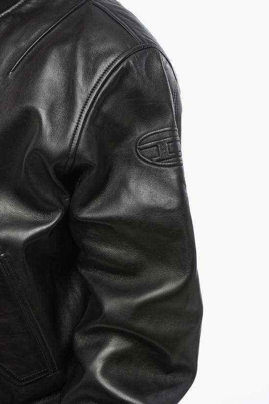  디젤 가죽 자켓 A10676 0HJAC 9XX Black - DIESEL