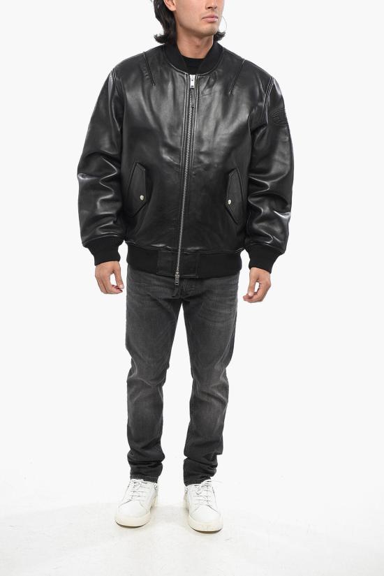  디젤 가죽 자켓 A10676 0HJAC 9XX Black - DIESEL