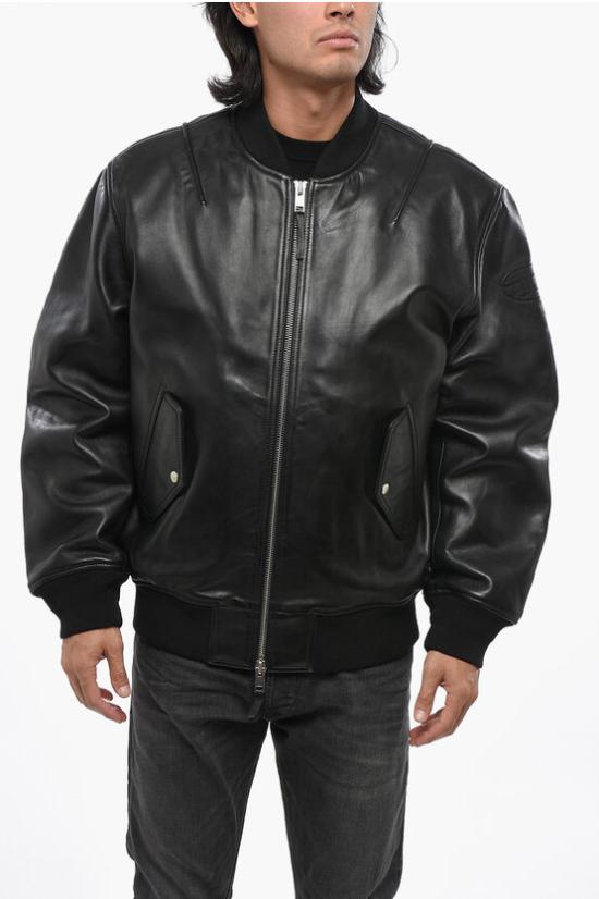  디젤 가죽 자켓 A10676 0HJAC 9XX Black