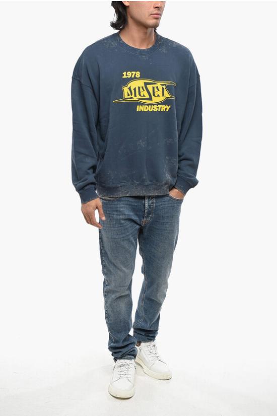  디젤 긴팔 티셔츠 A14156 0IPAC 8MS Blue - DIESEL