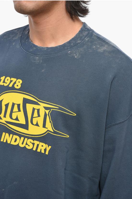  디젤 긴팔 티셔츠 A14156 0IPAC 8MS Blue - DIESEL