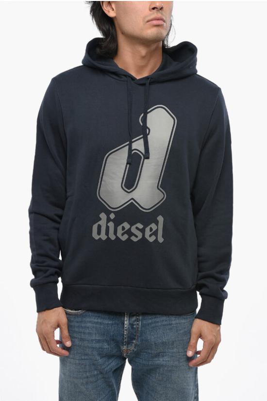  디젤 후드 티셔츠 A17095 RIAJH 81E Blue