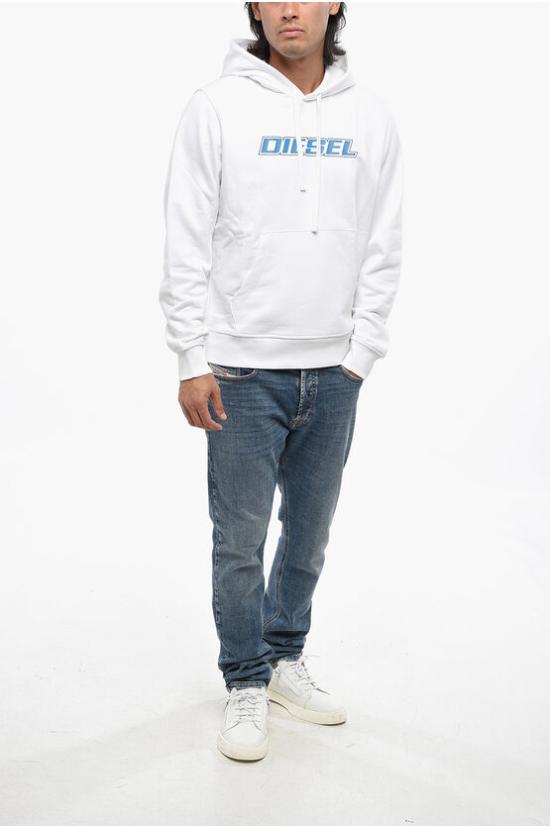  디젤 후드 티셔츠 A18979 RIAJH 100 White - DIESEL