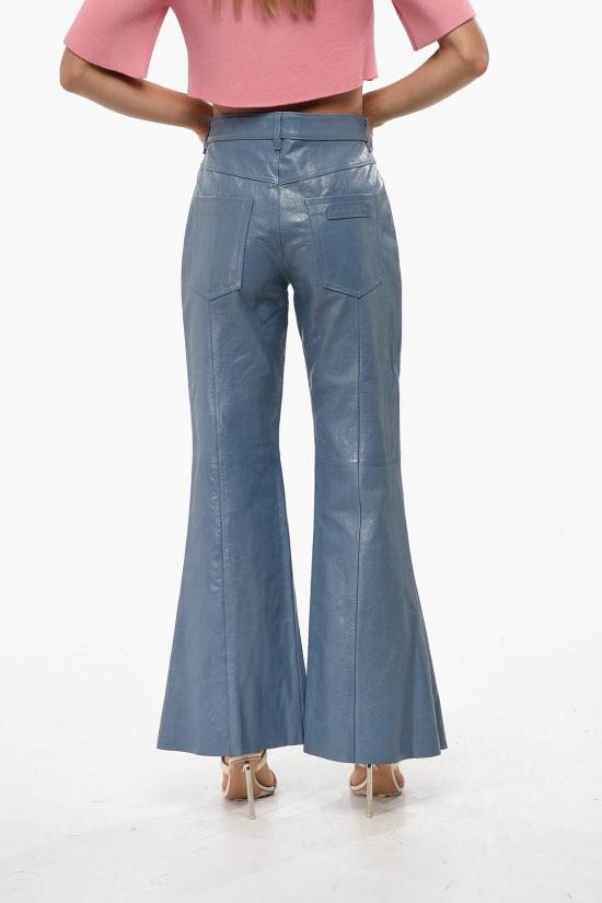  마르니 가죽 팬츠 PAMX0491U0ULG153 00B37 Blue - MARNI
