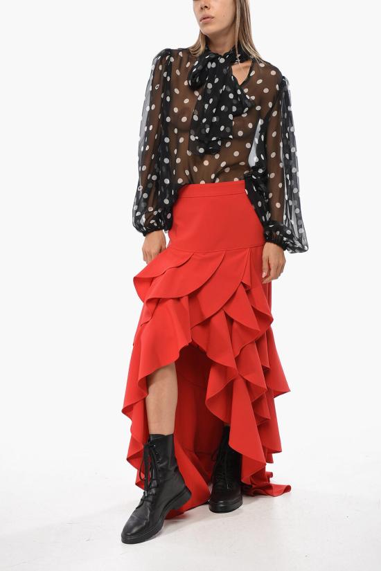  모스키노 롱 스커트 J0104 5424 0115 Red - MOSCHINO