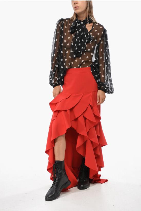  모스키노 롱 스커트 J0104 5424 0115 Red - MOSCHINO