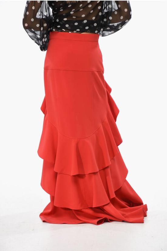  모스키노 롱 스커트 J0104 5424 0115 Red - MOSCHINO