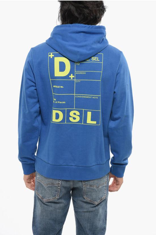  디젤 후드 티셔츠 A11556 0HAYT 8II Blue - DIESEL